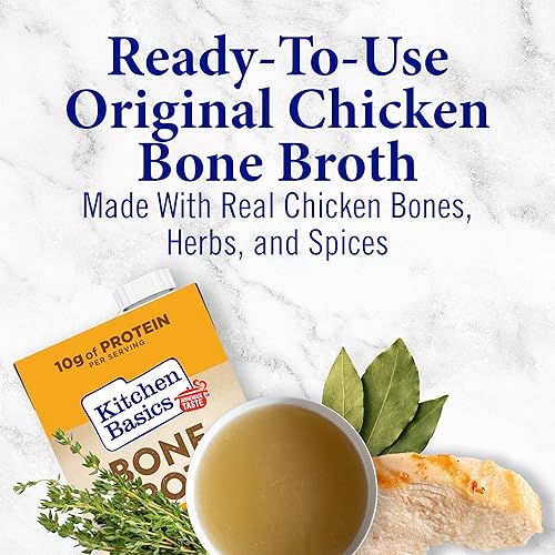 Miniatura 8 de Kitchen Basics Caldo de hueso de pollo original 825 onzas líquidas paquete de 12