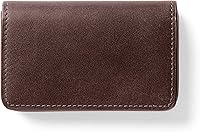 Vista 6 de Leatherology Funda para tarjetas de visita de piel de grano completo Cognac - Tarjetero profesional delgado con cierre magnético Se adapta a 20