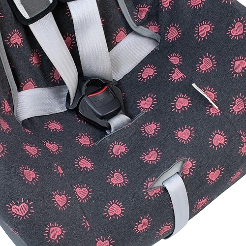 Miniatura 4 de JYOKO Funda universal para asiento de automóvil para niños compatible con Britax, Chicco, Mico (sin soporte para la cabeza) (corazón flor)