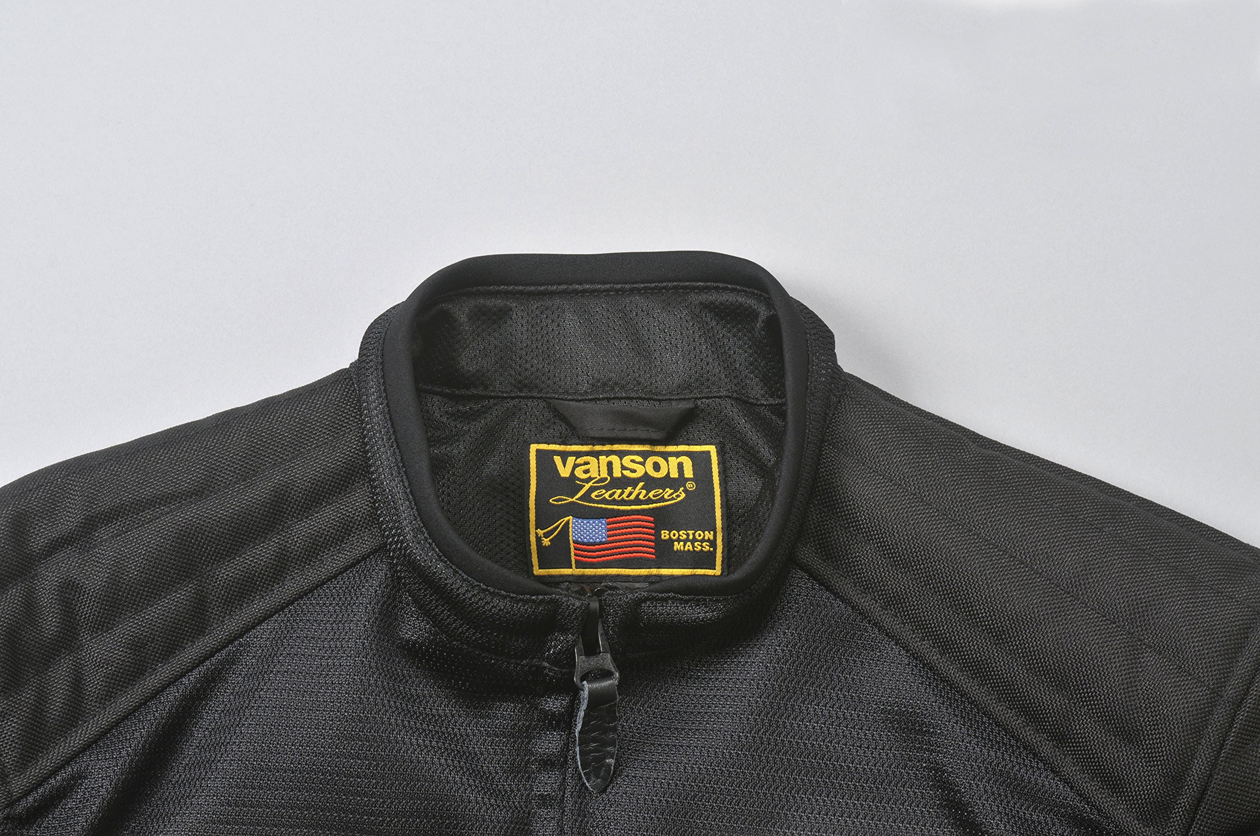 Amazon | VANSON(バンソン) ライダースメッシュジャケット BLACK/WHITE