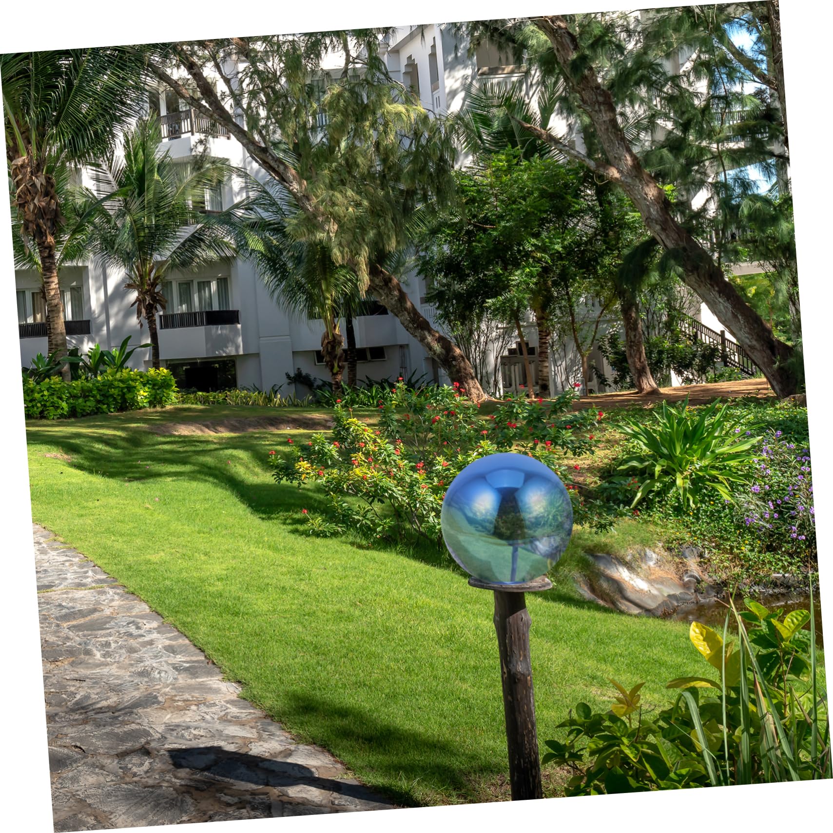Happyyami Outdoor Mirror Spheres Stainless Steel Gazing Ball for Decor Garden Yard Patio Easy to Clean