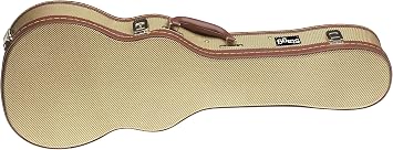 Stagg GCX-UKT Tweed Deluxe Hard Case for Tenor Ukulele - Gold