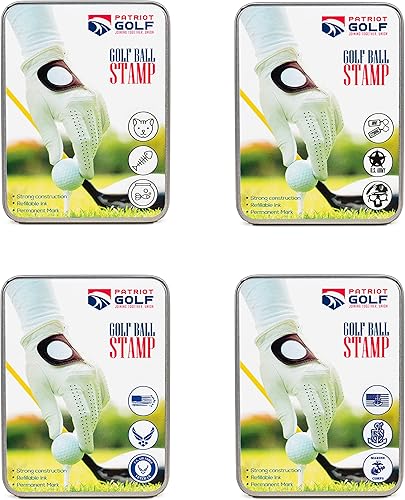 Miniatura 7 de Patriot Golf - Tres 3 sellos de bola de golf de alta calidad, recargable con tinta permanente que a prueba de arañazos, personaliza, añade estilo a