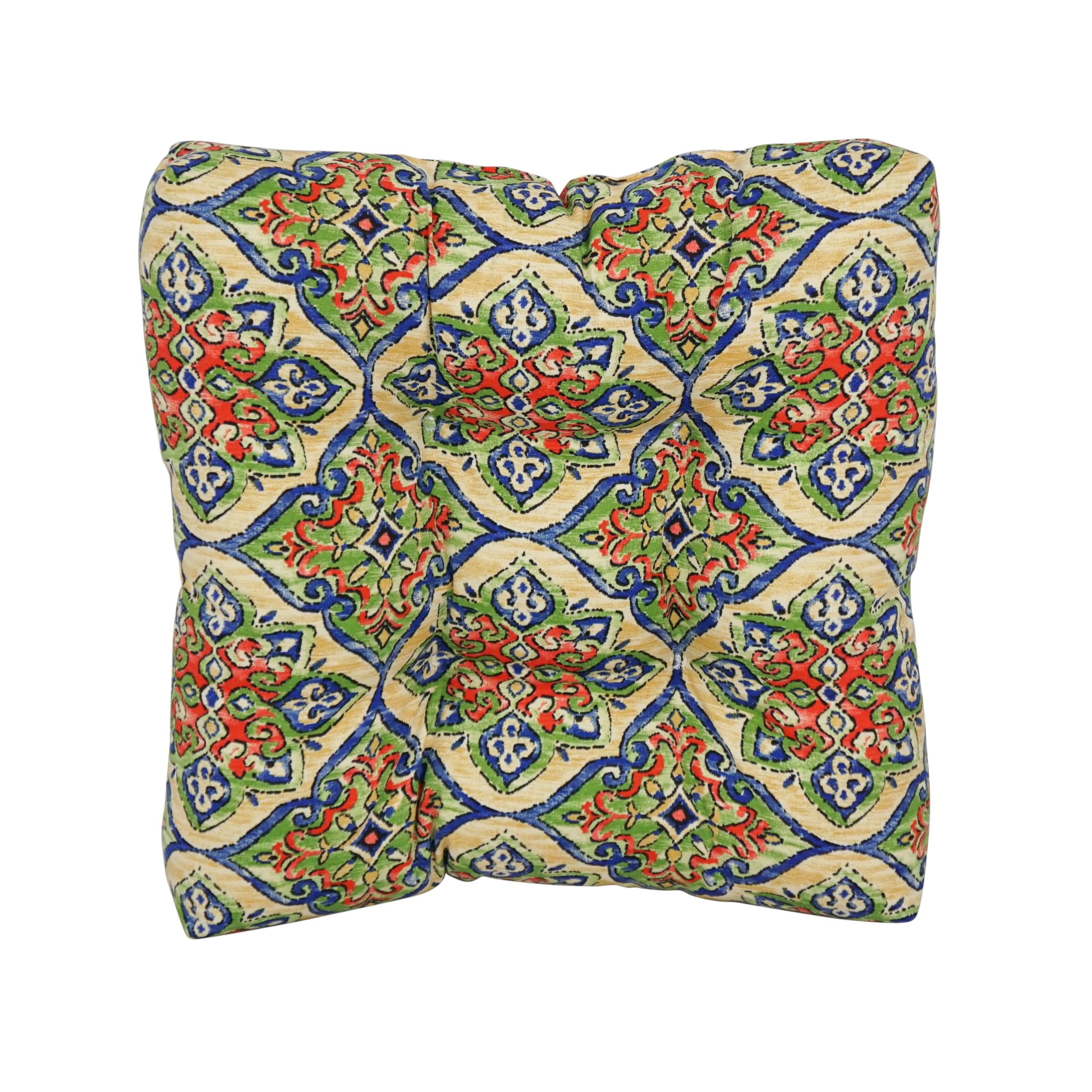 19-Inch Squared Polyester Outdoor Tufted Dining Chair Cushions (Set Of 2) 94005-2Ch-Od-189