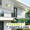 tillvex Clamp Awning with Hand Crank for Balcony No Drilling UV-Resistant Height-Adjustable Sun Protection Waterproof Grey and White 300 cm
