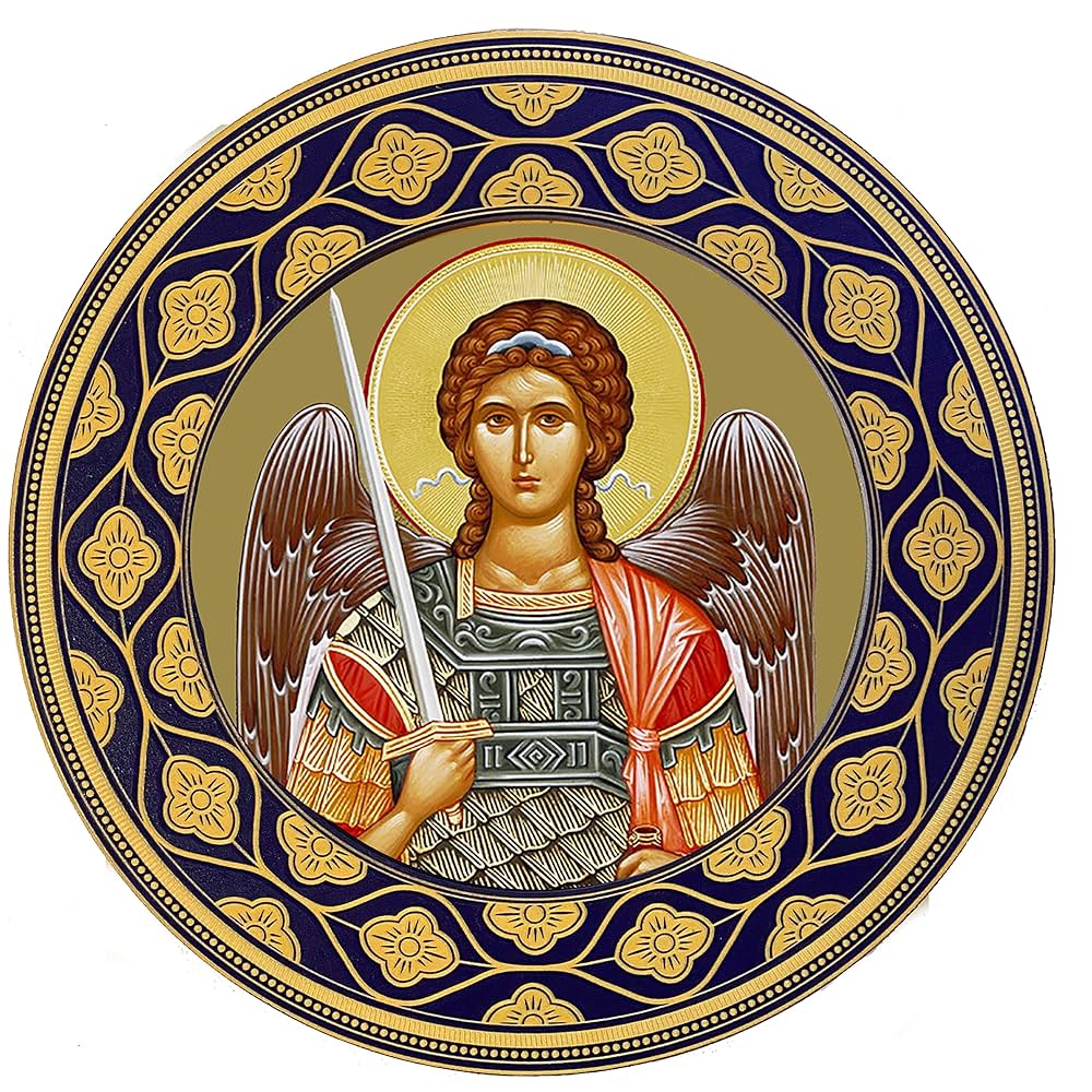 Amazon.co.jp: 聖ミカエルのアイコン 大天使ミカエル金箔の