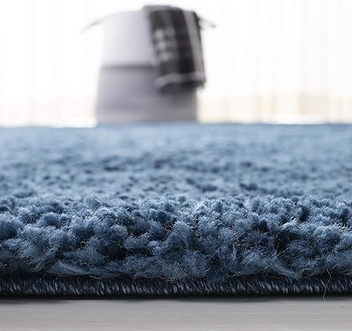 Miniatura 4 de Safavieh August Shag Collection AUG900A - Alfombra moderna o contemporánea de peluche, 10 pies x 14 pies, Polipropileno, Marino