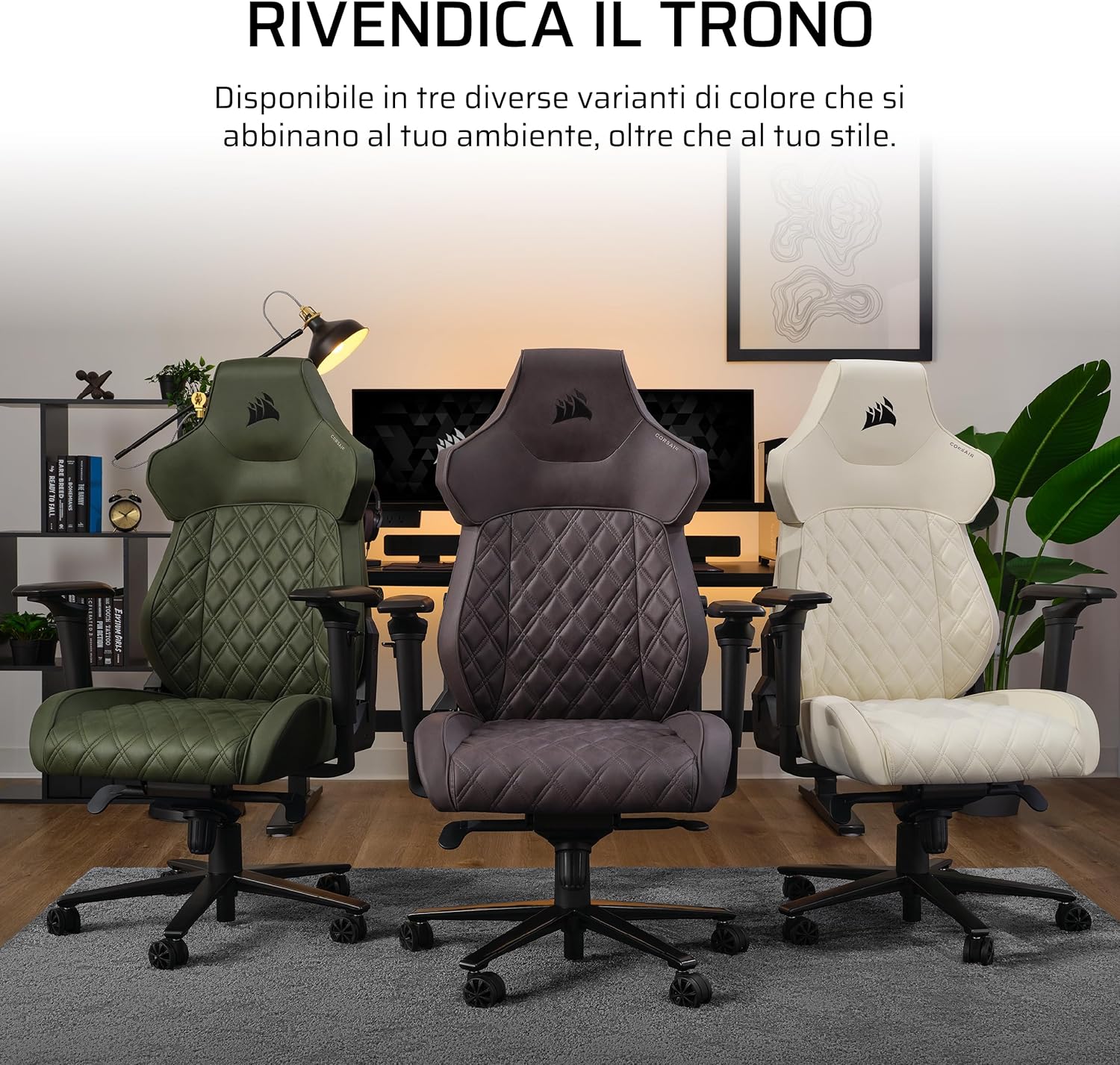 TC500 LUXE Sedia Gaming ÔÇô Tessuto Traspirante di Alta Qualit+á ÔÇô Ampia Seduta ÔÇô Braccioli Regolabili in Cinque Direzioni ÔÇô Supporto Lombare Regolabile ÔÇô Inclinazione di 90-135 Gradi ÔÇô Ombra - Sedia gaming - Immagine 8