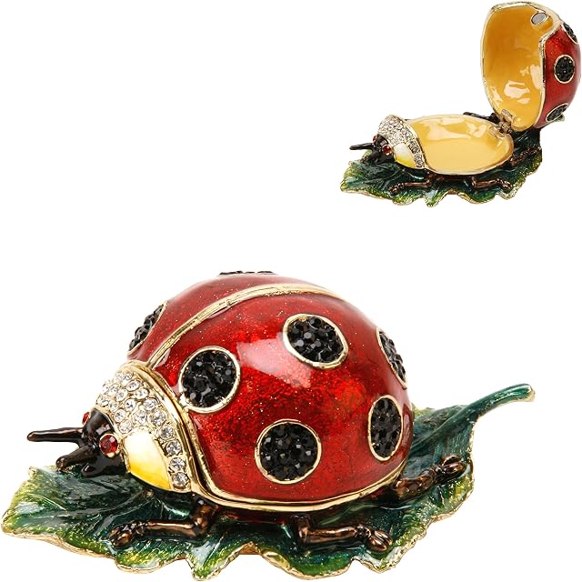 Treasured Trinket Box - Beautiful Sparkling Ladybird