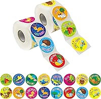 Vista 7 de 1800 calcomanías motivacionales de estímulo de recompensa para maestros en 36 diseños de animales para profesores, uso en el aula