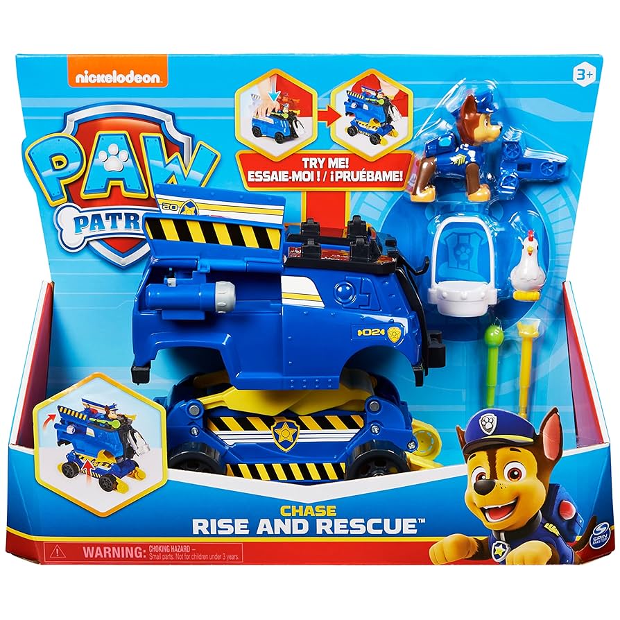 Amazon.com: Paw Patrol Chase Rise and Rescue Transforming