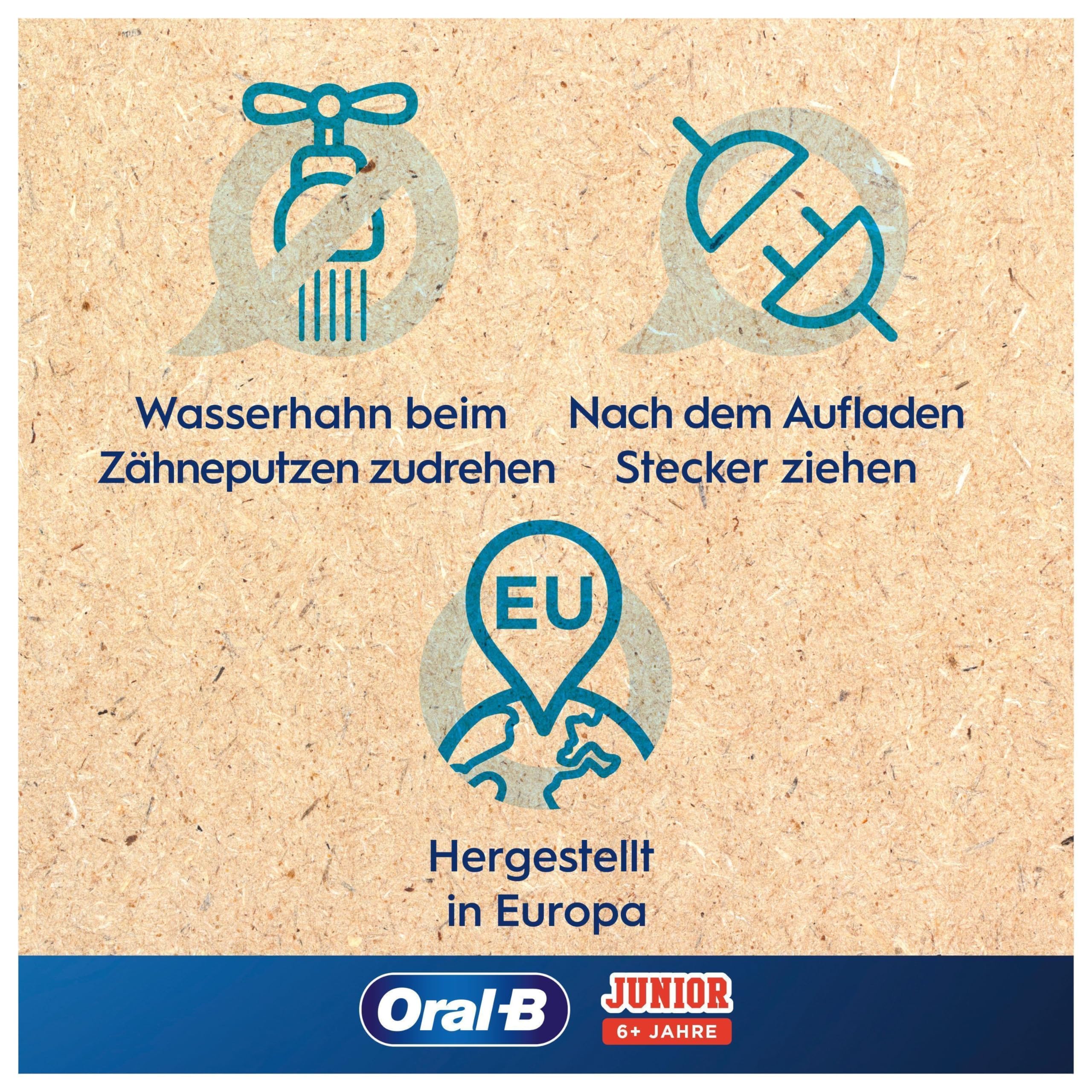 Oral-B Junior Minnie Mouse Elektrische Zahnbürste/Electric Toothbrush, Kinder ab 6 Jahren, 2 Aufsteckbürsten, 360°-Andruckkontrolle, 2 Putzmodi inkl. Sensitiv Zahnpflege, weiche Borsten, Timer, weiß