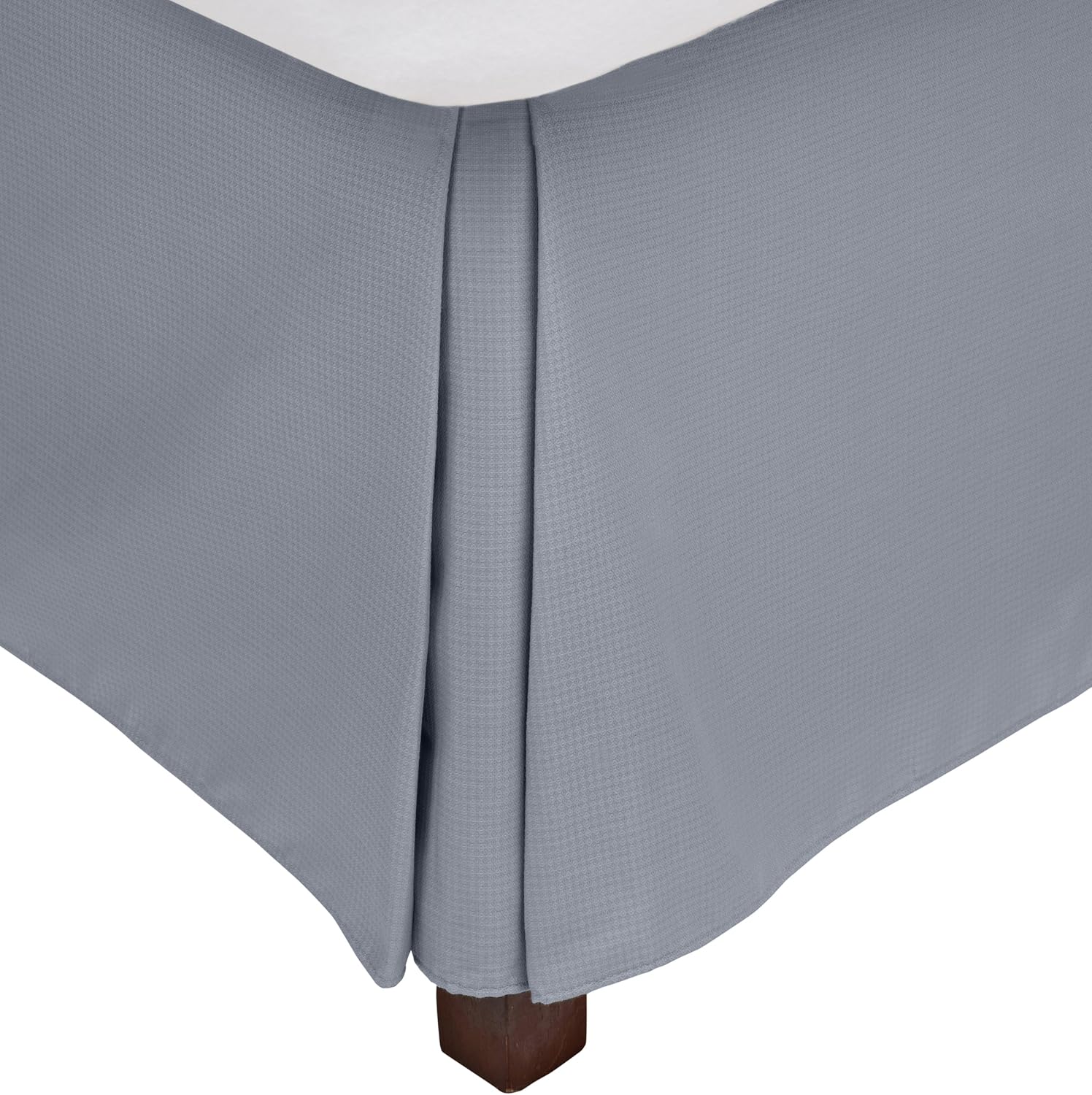 Calvin Klein Home Largo Small Diamond Bed Skirt, California King, Baltic