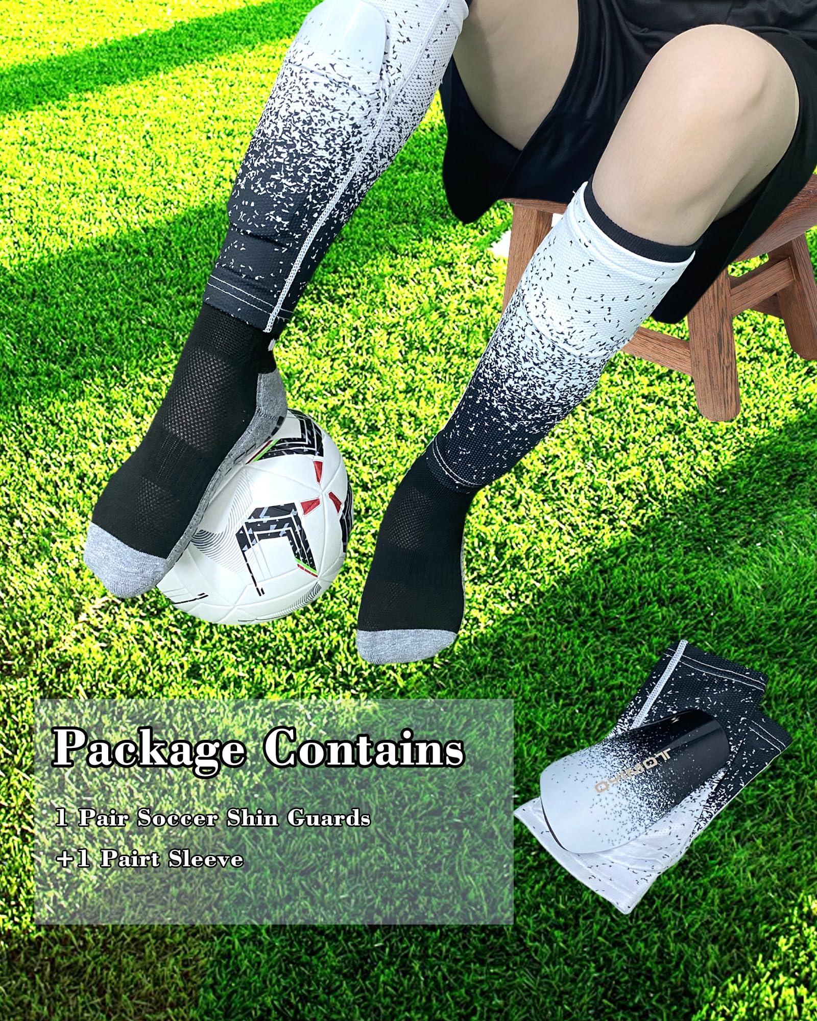 TOMIYO Espinilleras de fútbol, espinilleras de fútbol para niños de 10 a 12 años y mangas con bolsillo insertado, equipo de fútbol protector para jóvenes adultos, espinilleras de fútbol para hombres