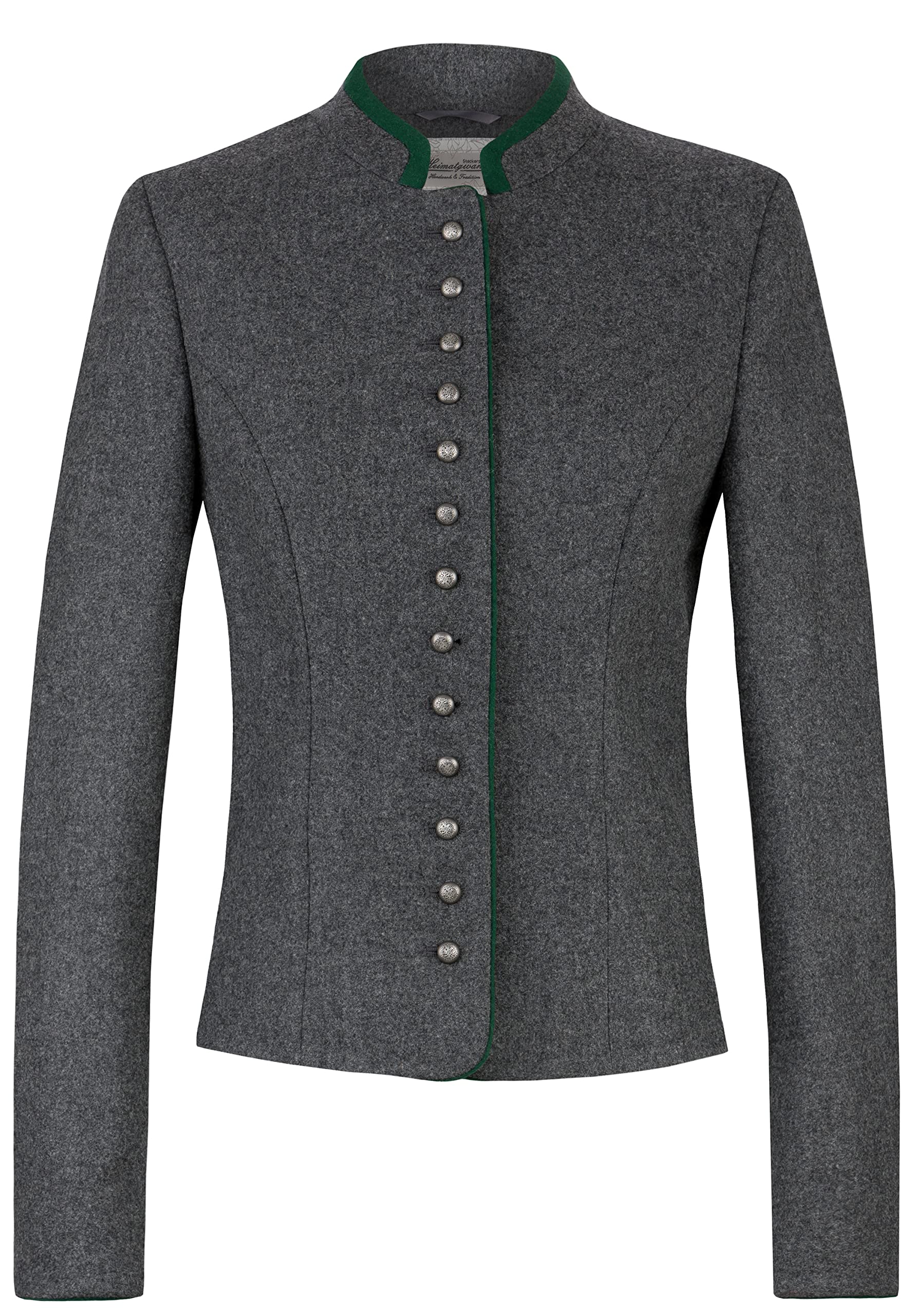 Heimatgwand Damen Elisabeth Trachtenjacke, Schiefer grün, 40