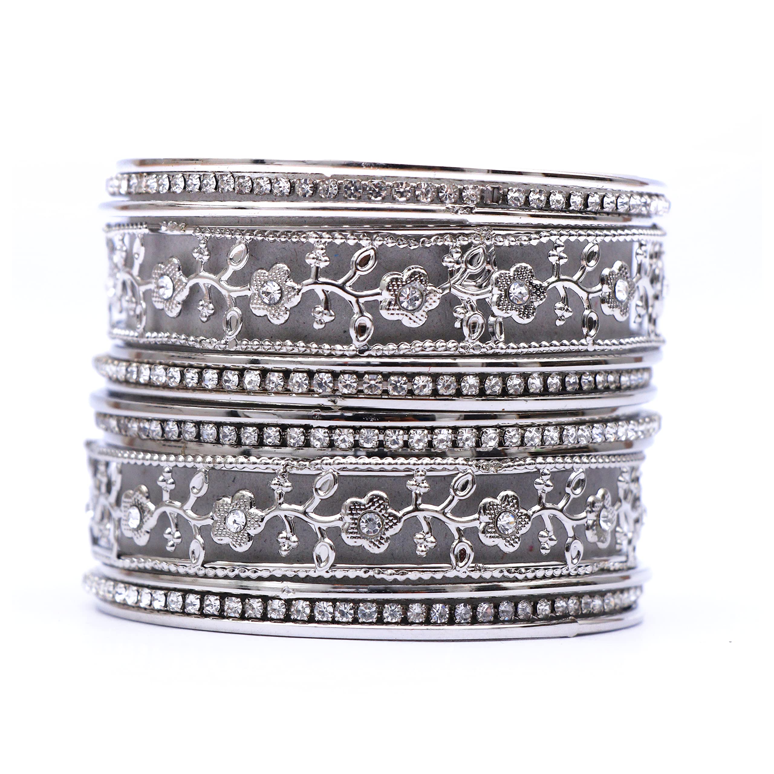 See full amazon price history chart for NAVMAV Traditional designer Oxidised Black Plated Metal Bangle Antique look Flower Zircon Design Afghani Bracelet Bangle Set for Women Girls (2.6) NAVMAV Traditional designer Oxidised Black Plated Metal Bangle Antique look Flower Zircon Design Afghani Bracelet Bangle Set for Women Girls (2.6) (B0C9DS5KZF) Amazon Price History, Amazon Price Tracker