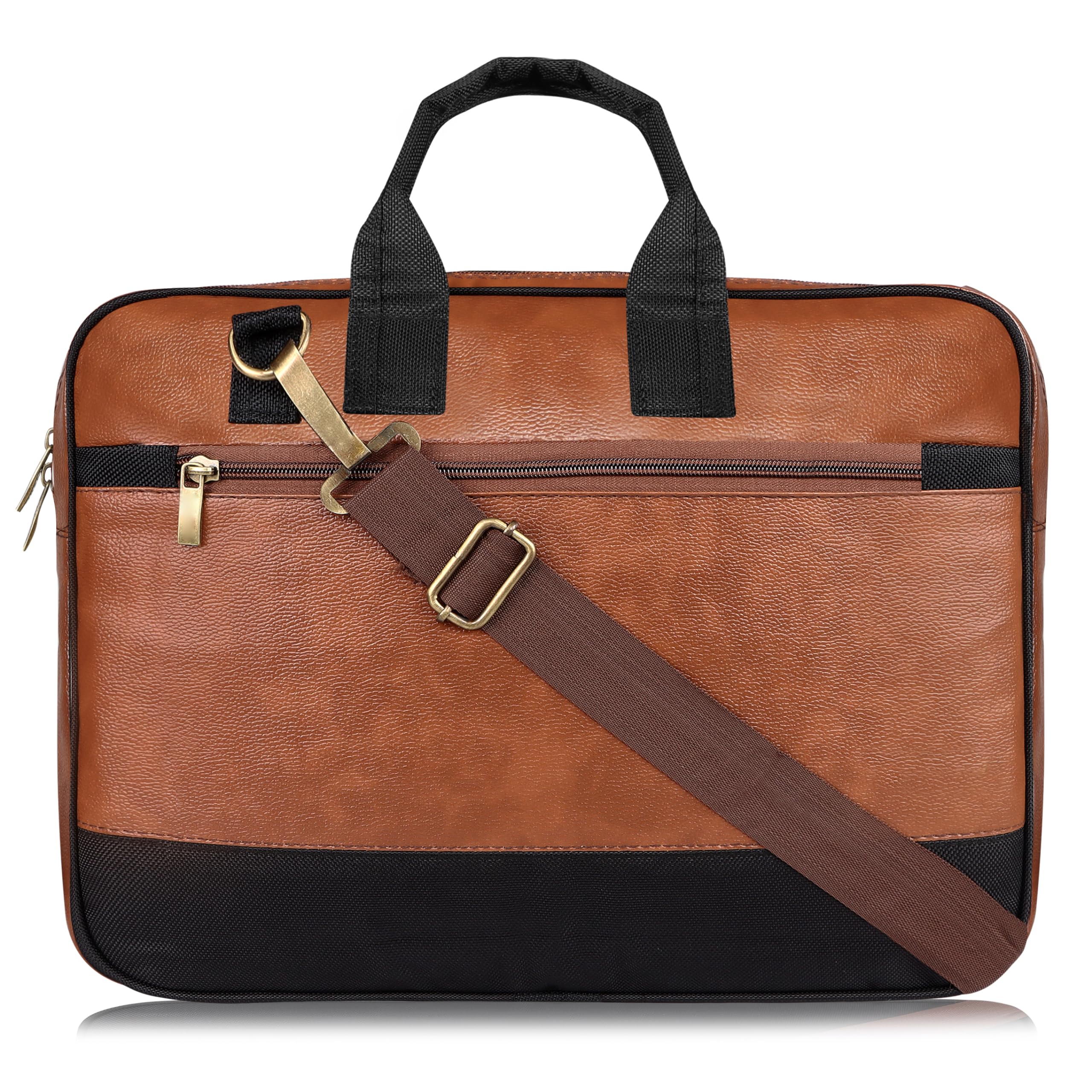 Ekaarav Leather Formal Business Briefcase Laptop Bag/Messenger Shoulder Bag for Travel/Office Bag with Multiple Compartments bag For Men and Women (E 82 83 84) (WOODEN) (B0CNKVHQ6N) Amazon Price History, Amazon Price Tracker