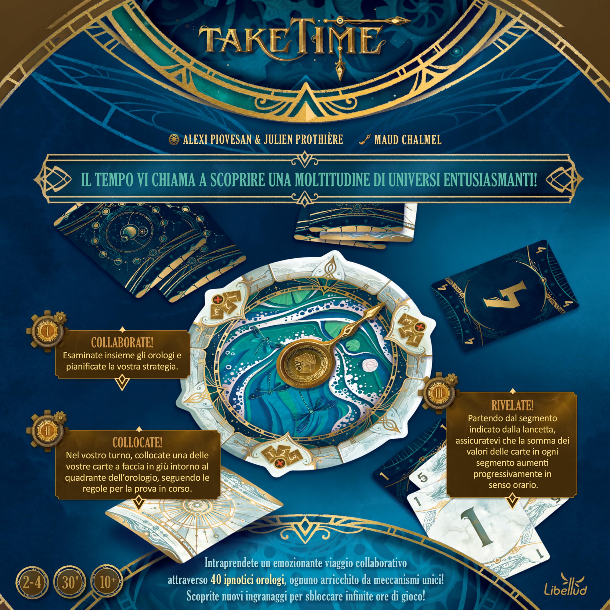 Asmodee Take Time, Gioco Collaborativo di Deduzione per 2-4 Giocatori dai 10 anni in su, un Gioco Strategico e Dinamico, partite di circa 30 minuti, Edizione in Italiano