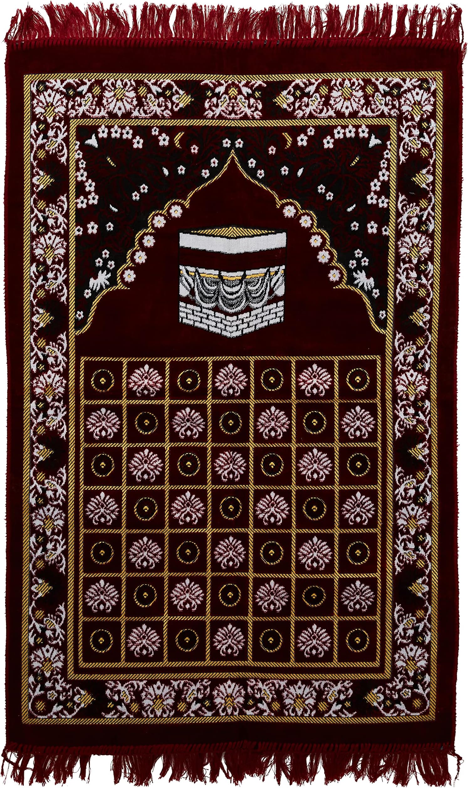 Turkey Muslim Prayer Mat | Islamic Prayer Mat | Muslim Prayer Rug | Premium Design and Quality | Made in Turkey | Soft Touch with Cotton Padded Back (Multicolours)