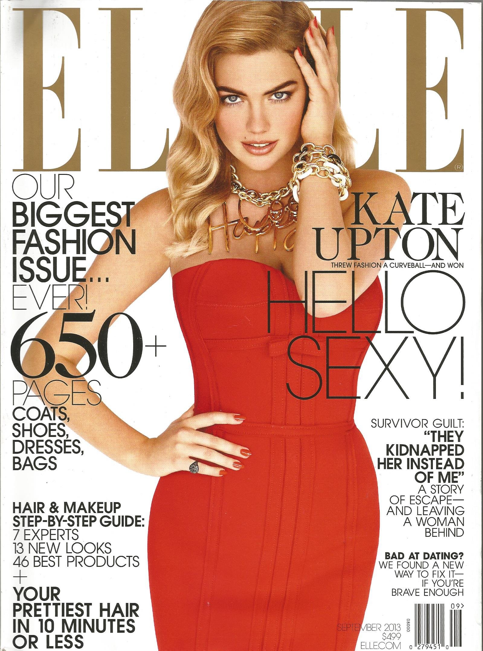 洋雑誌14点セット InStyle ELLE MarieClaire Elle Magazine (September 2013, Kate Upton, No. 337): Roberta