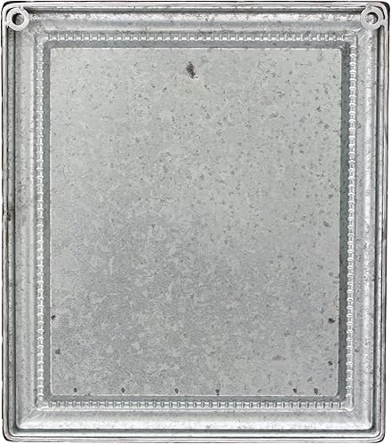 Miniatura 4 de Stonebriar Decoración de pared de metal galvanizado con canasta, 15.2 x 13.2 pulgadas, gris