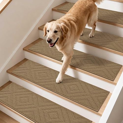 BEQHAUSE Stair Treads for Wooden Steps Non Slip, 28X9in, 14pcs,