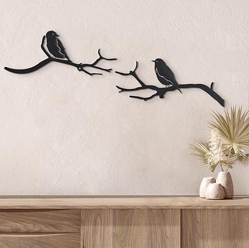 Vista 14 de Americanflat Decoración de pared de 14 x 10.5 pulgadas, decoración de pared de metal de anclaje para dormitorio, decoración moderna de pared