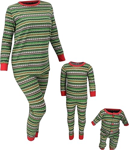 Unique Baby Boys Christmas Family Pajama Set Daddy Mommy and Me (2t, Green)