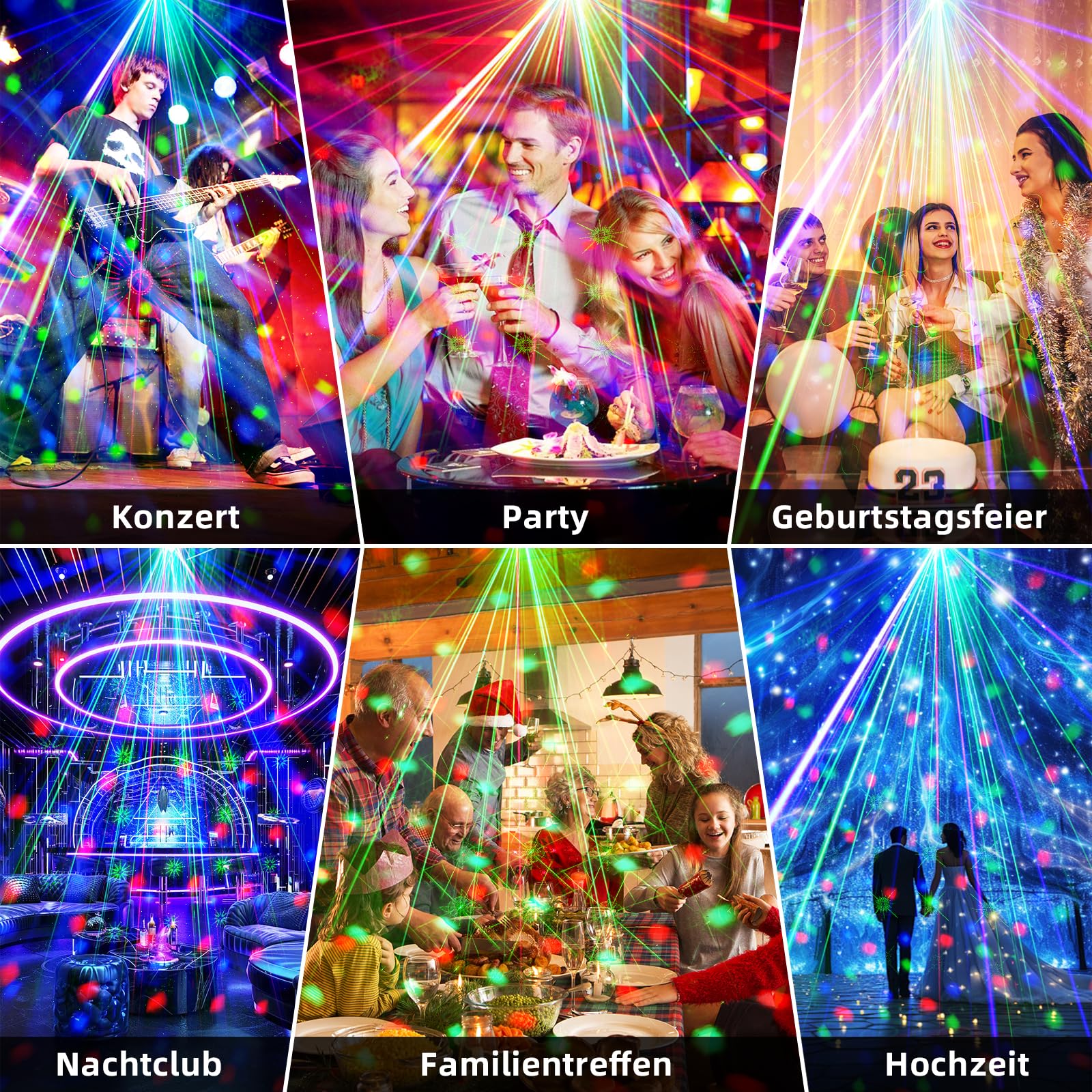 Disco Party Light – Sprachgesteuerter Stroboskop-Sternenhimmel-Projektor mit Fernbedienung, DJ-Bühnenlicht, geeignet für Partys, Bars, Geburtstage, Hochzeiten, KTV und andere Anlässe.