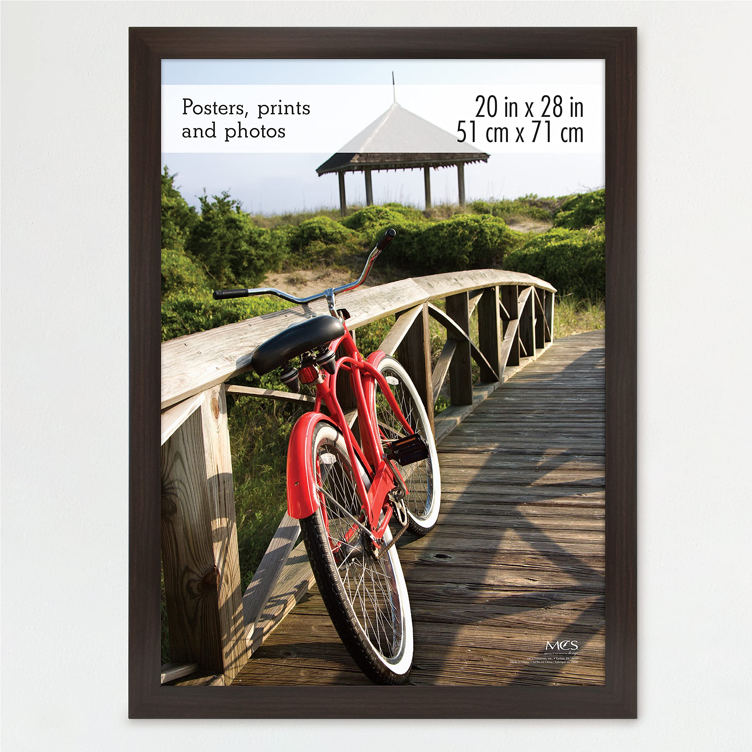 MCS Museum Poster Frame, Espresso Woodgrain, 20 x 28 in, Single