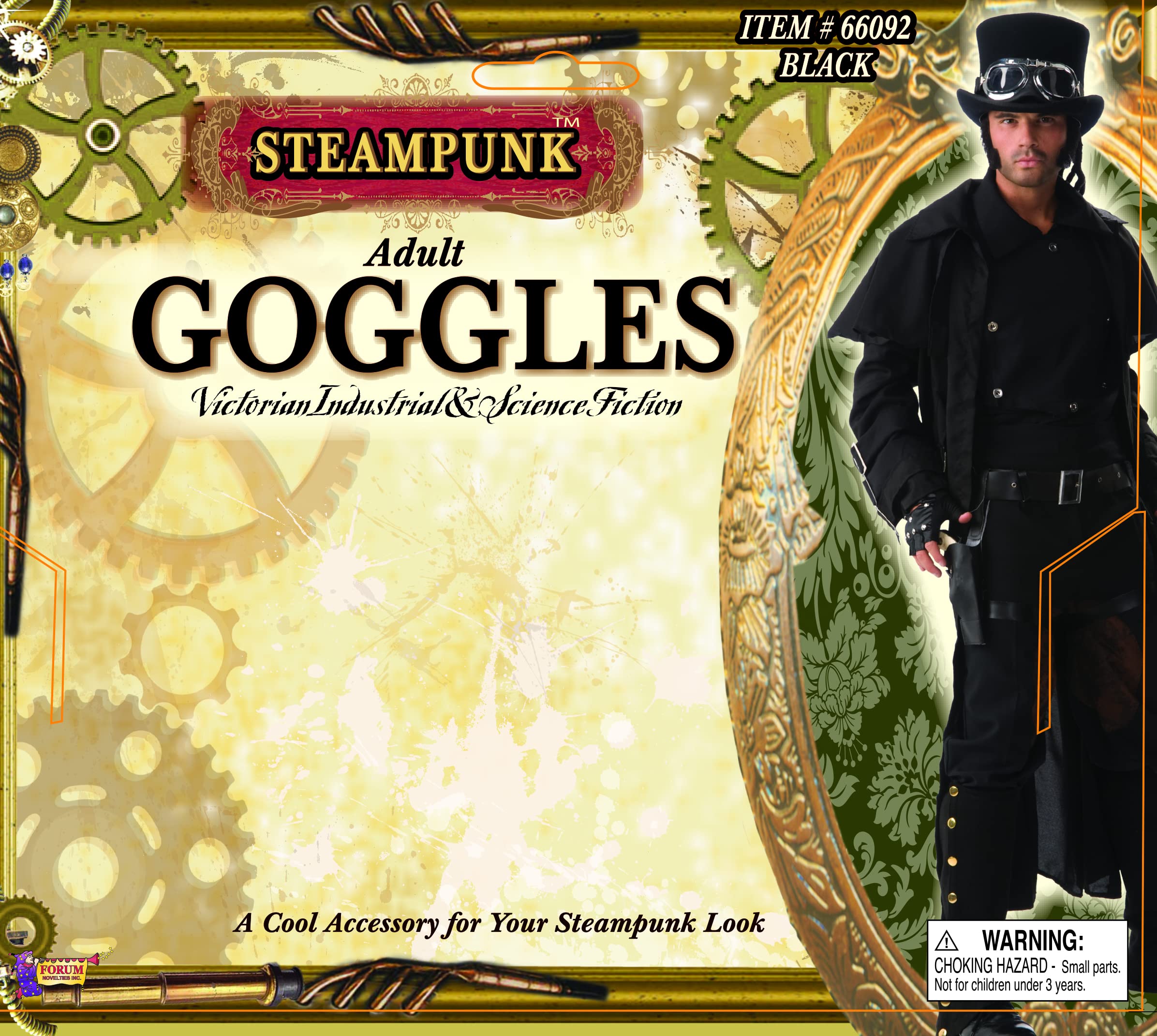 Amazon.co.jp: Steampunk Goggles (Black) スチームパンクゴーグル（黒