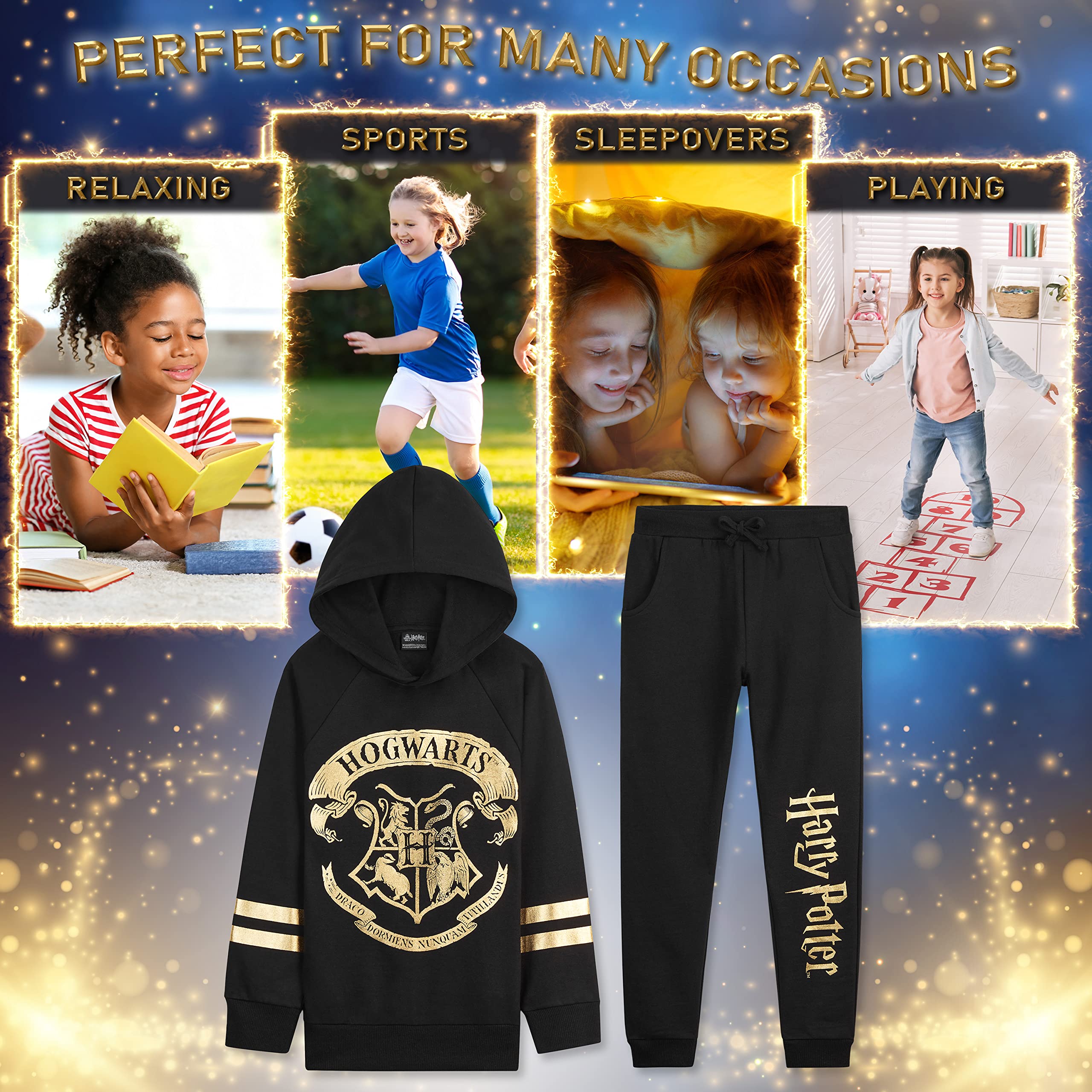 Harry Potter Jogginganzug Mädchen, Trainingsanzug Mädchen 7-14 Jahre