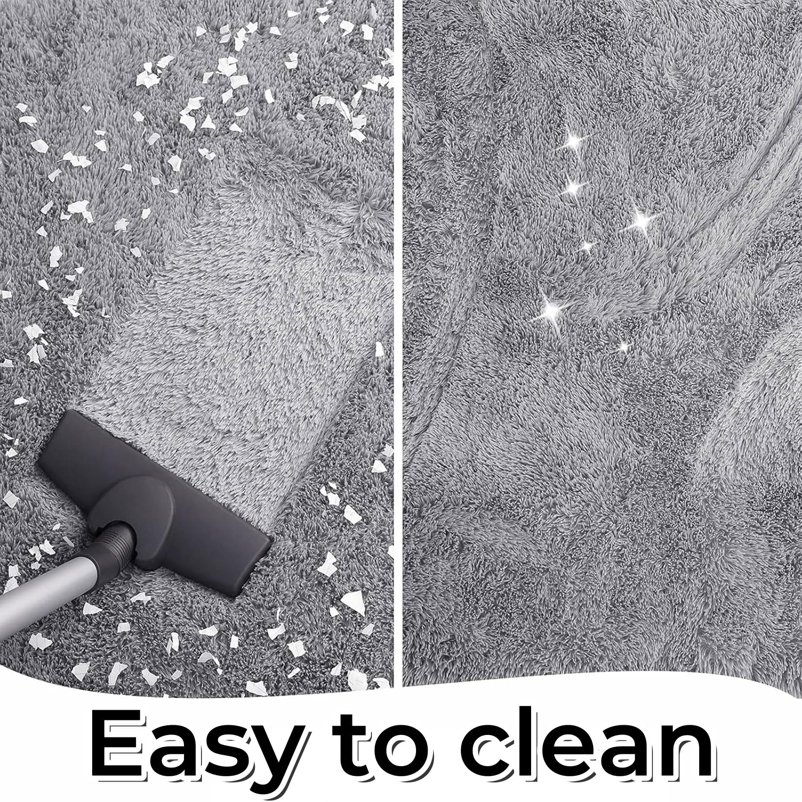 Tapis de Chambre 80 x 300 cm Antidérapant, Doux Au Toucher Lavable Tapis Intérieur Extérieur Facile à Nettoyer pour Salon, Chambre à Coucher, Bureau, Blanc