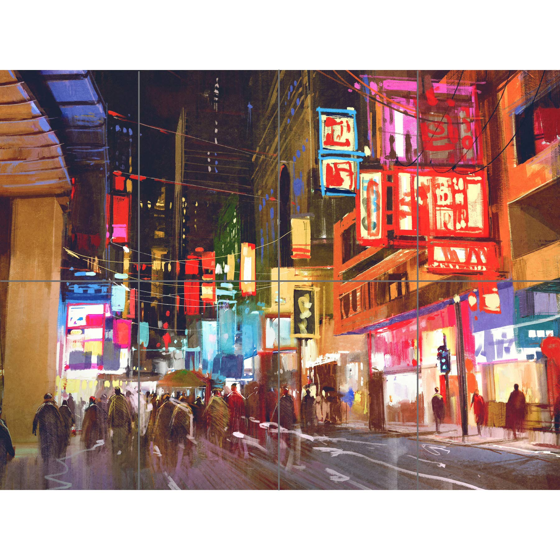 Artery8 City New York Chinatown XL Giant Panel Poster (8 Sections)