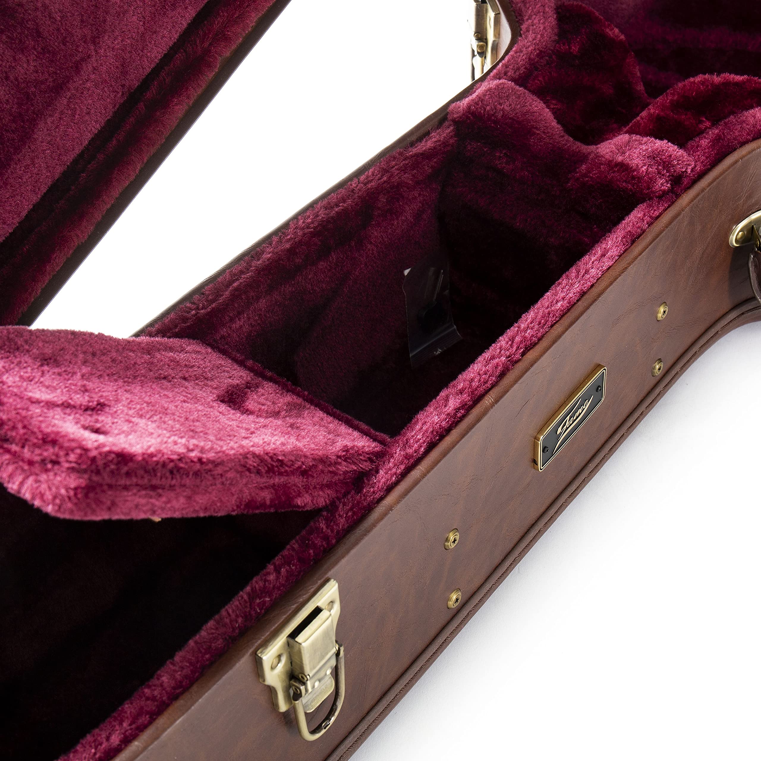 Fame Classic Gitarrenkoffer, Wetterfest und Robust, für 4/4 Konzertgitarren, Historic Brown, mit Zubehörfach und Plüsch-Innenfutter, GIT0044844-000