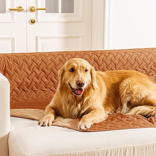 Miniatura 26 de gogobunny Manta impermeable 100 % de doble cara para perro, funda de cama suave para mascotas, reversible, protege muebles, sofá, auto para Beige