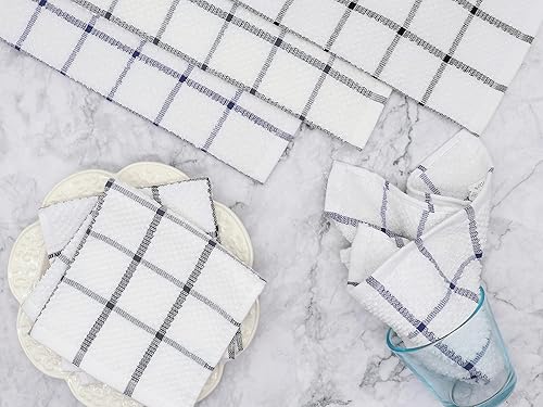 Miniatura 7 de HFGBLG Juego de 8 paños de cocina de algodón para lavar la cocina, paños de cocina, paños de limpieza ligeros y suaves, 12 x 12 pulgadas (cuadros