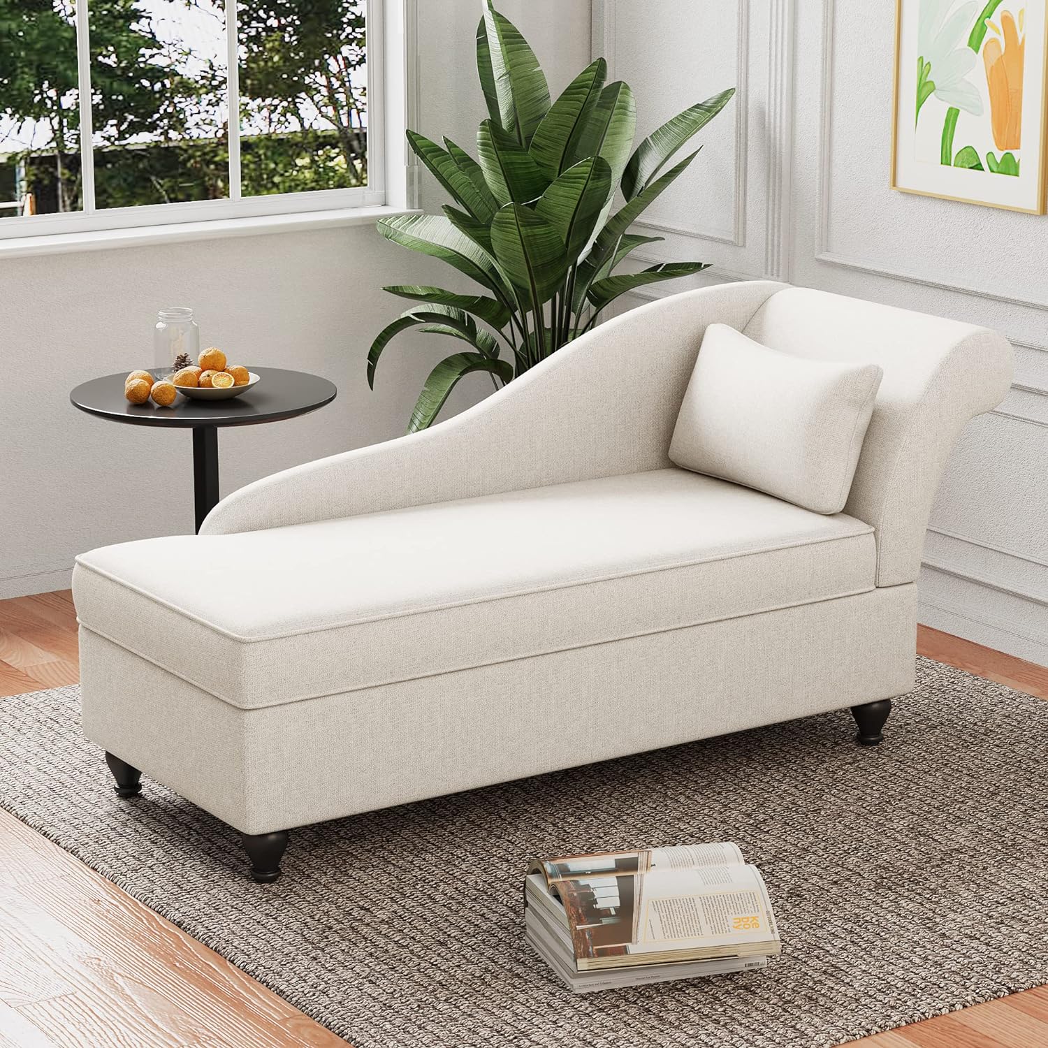 Modern Storage Chaise Lounge Indoor Fabric Chaise Lounges