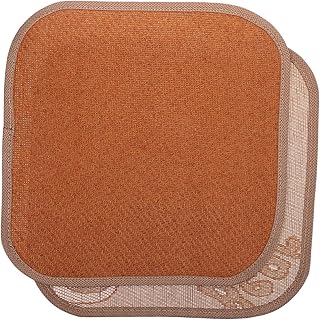 UKCOCO 2 cojines de asiento para sillas, cojín refrescante, asiento para espacios pequeños, cojín para sillas de terraza, verano, seda helada, marrón