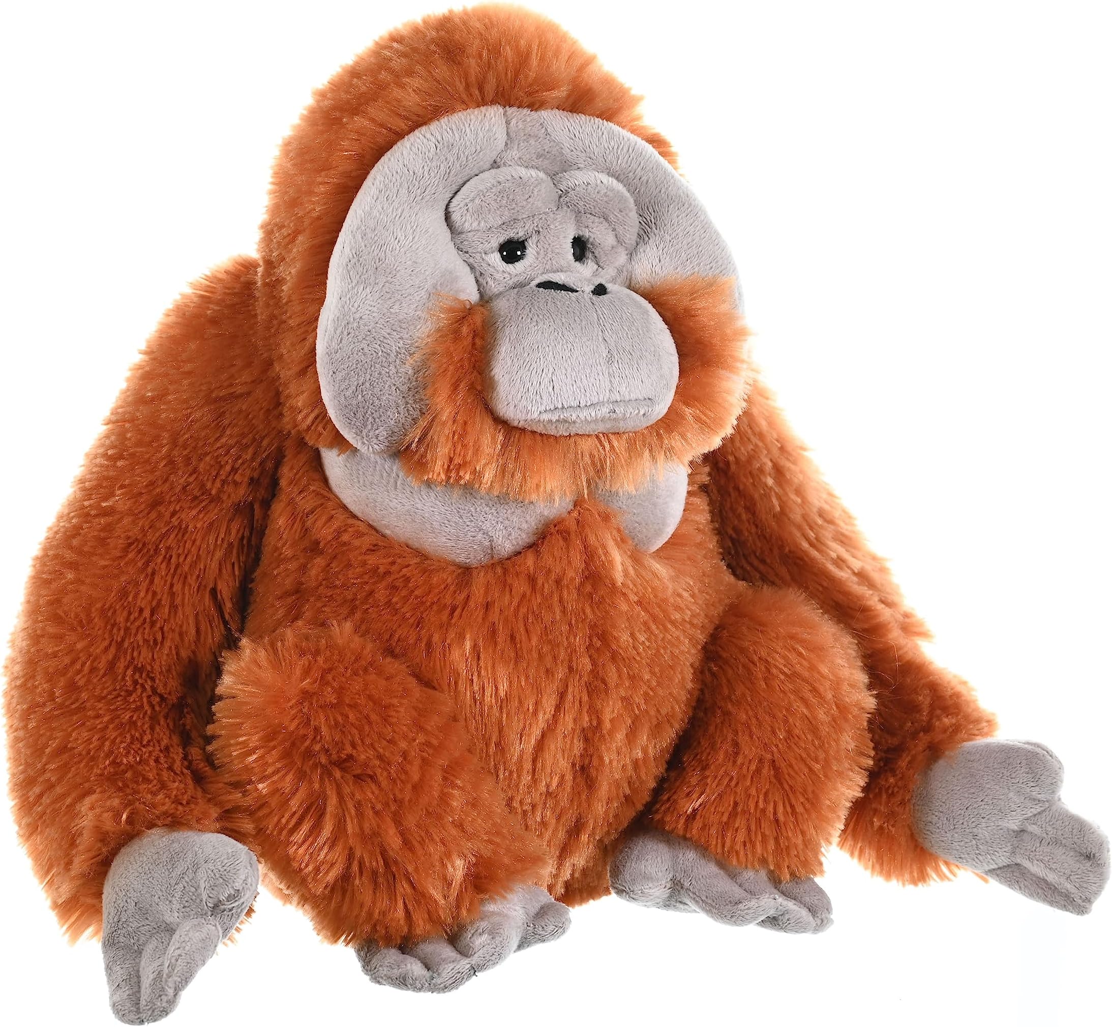 Wild Republic Male Orangutan Plush Soft Toy, Cuddlekins Cuddly Toys, Gifts for Kids 30 cm,Brown, Polyester