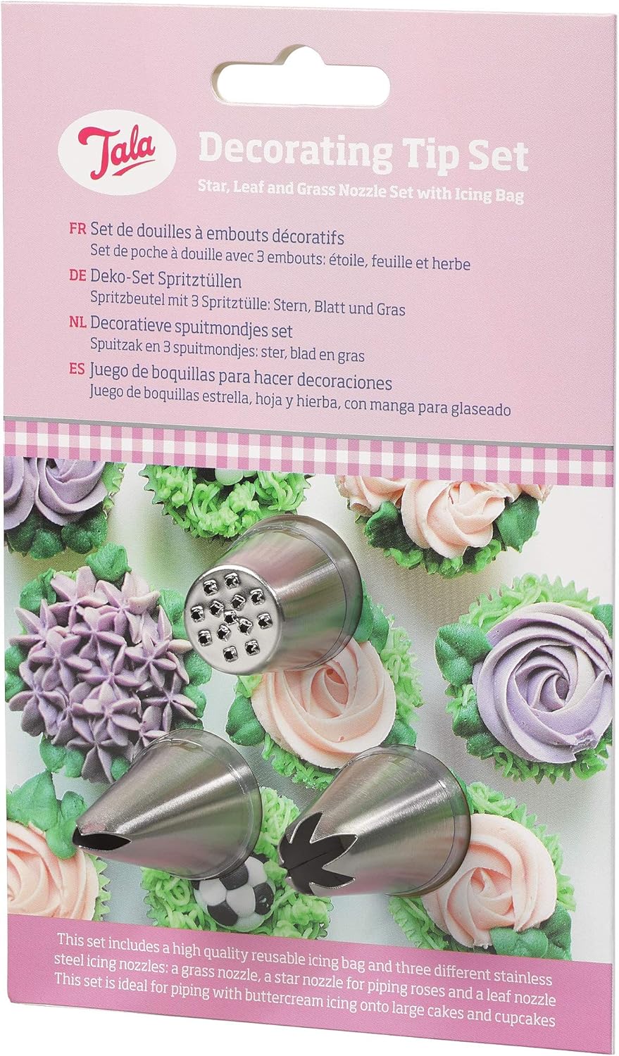 Tala Icing Bag Set with Star, Leaf and Grass Nozzles Amazon.co.uk