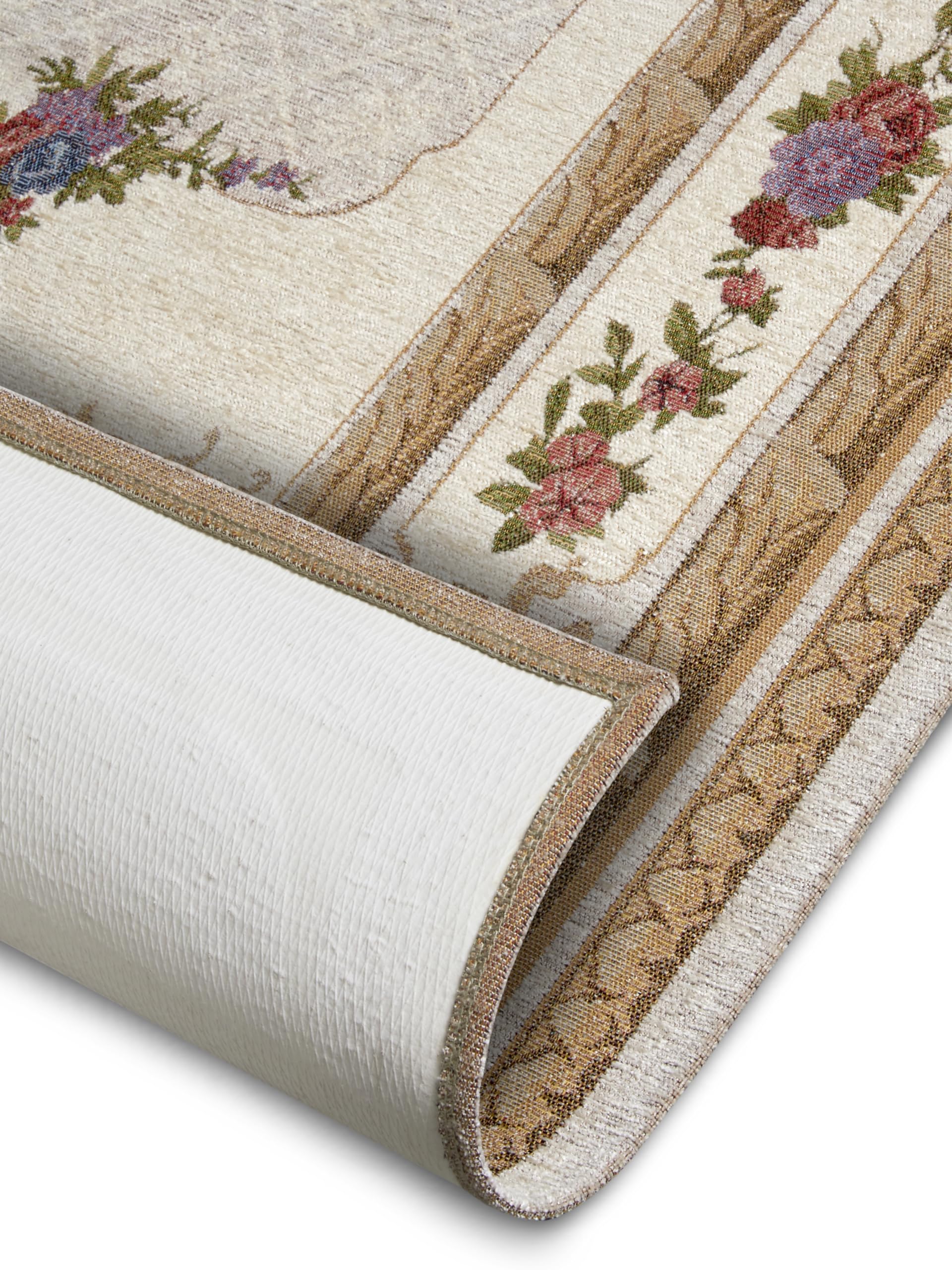 Hanse Home Hafsa Design Tapis Oriental tissé à Plat Motif Fleurs orientales, Dessous antidérapant, tissé de qualité supérieure, pour Salon, Chambre à Coucher, Salle à Manger, Couloir, crème,