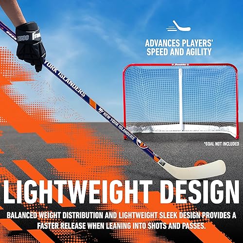 Vista 42 de Franklin Sports NHL Team - Palo de hockey callejero de vinilo de 48 pulgadas Pittsburgh Penguins