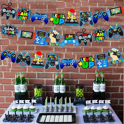 Miniatura 7 de 3 unidades de controlador de videojuegos, decoración de fiesta de video, decoración de cumpleaños para niños y niños, suministros de fiesta,