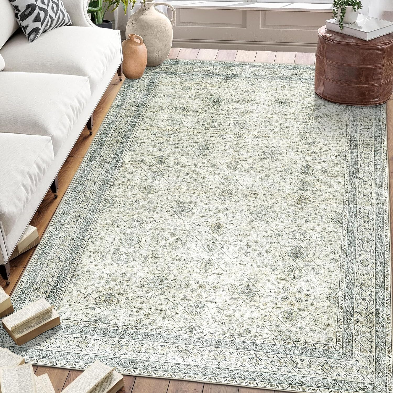 ReaLife Rugs Machine Washable Area Rug Runner - Living Room Bedroom ...
