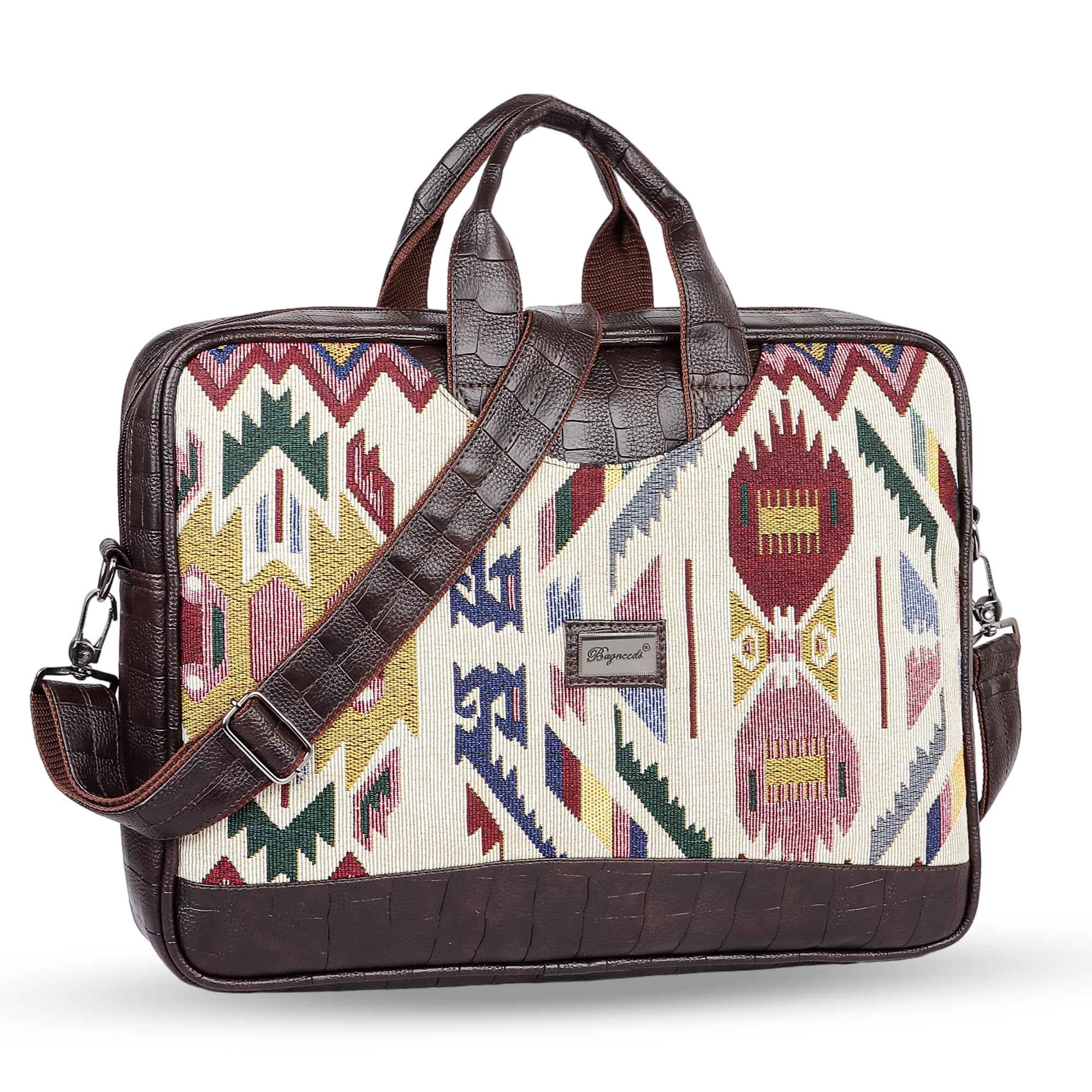 bagneeds Printed Messenger PU Leather Men & Women Laptop Bag-picture-21