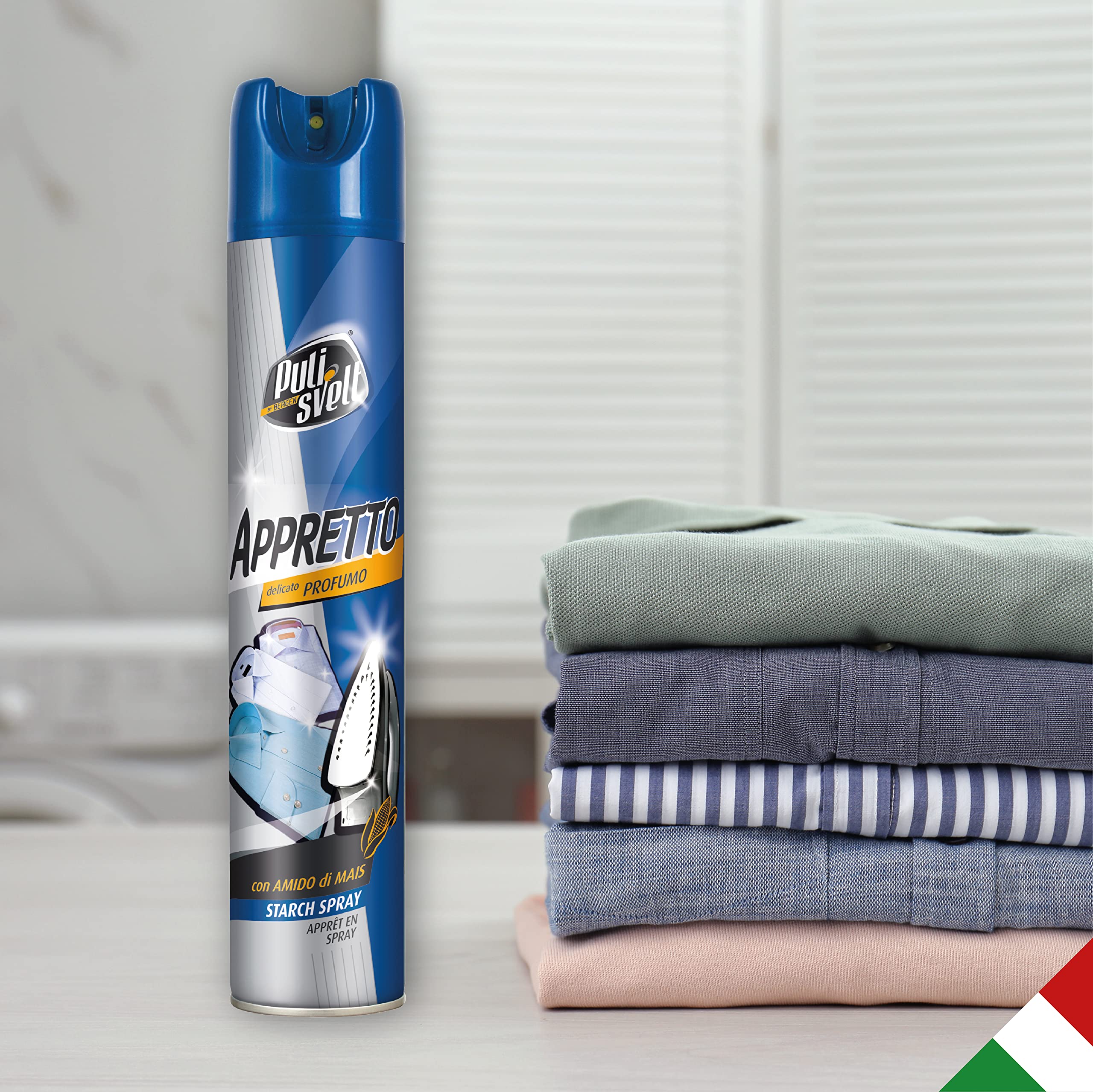 PULISVELT - Appretto Spray, 12 x 500 ml | Stiratura facile, veloce e antipiega