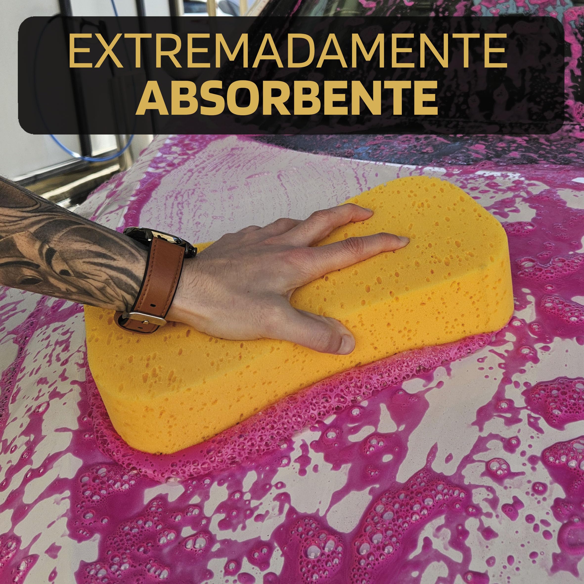 30 Spugne Per Auto Multicolori 22x11x4,5 Cm – Super Assorbenti, A Nido D'Ape, Ideali Per Lavaggio Auto, Vetri E Casa