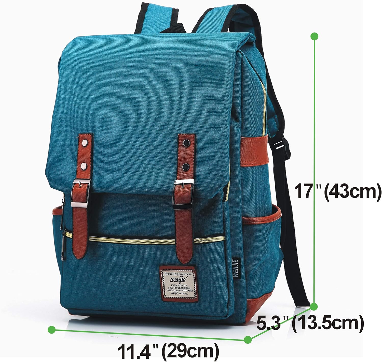 Vintage Laptop Backpack for Women Men, Unisex Casual Daypacks, College Backpack With USB Charging Port