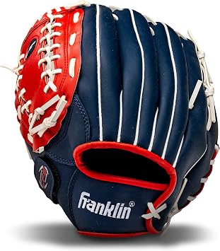 Franklin Sports Field Master Baseball + Softball Glove - Field Master Adult + Youth Baseball + Softball Mitt - Mens + Womens Gloves - Right Hand Throw